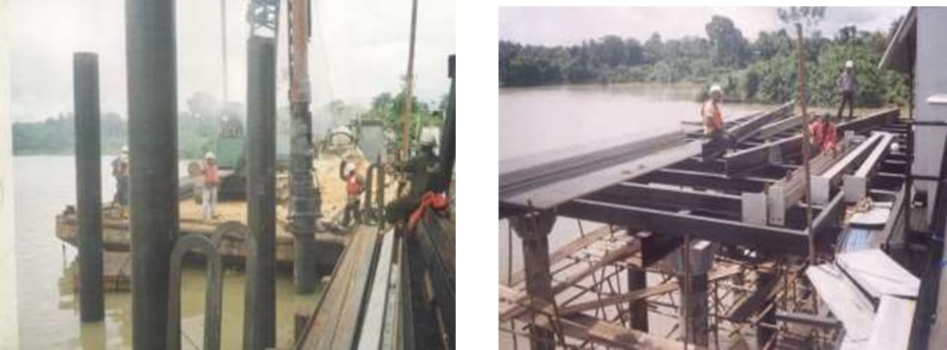  PILLING 18” COATED PIPES, INSTALLATION OF BEAMS AND GRATING AT NAOC OBAMA FLOW PLATFORM  